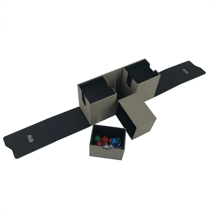 Grey Leather PU Deck Box 2