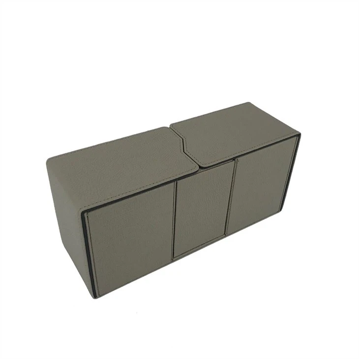 Grey Leather PU Deck Box 6